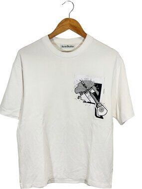 Acne Studios Graphic Oversized T-shirt Size XS White